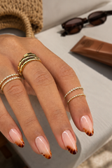 Builder gel n°11, gel polish n°59, blooming et capsules amande LOUNAILS — french effet écaille de tortue sur ongles longs en amande