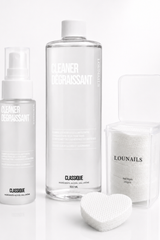 CLASSIQUE CLEAN KIT 🫧 : CLEANER 120ml  + RECHARGE 500ml + COTONS