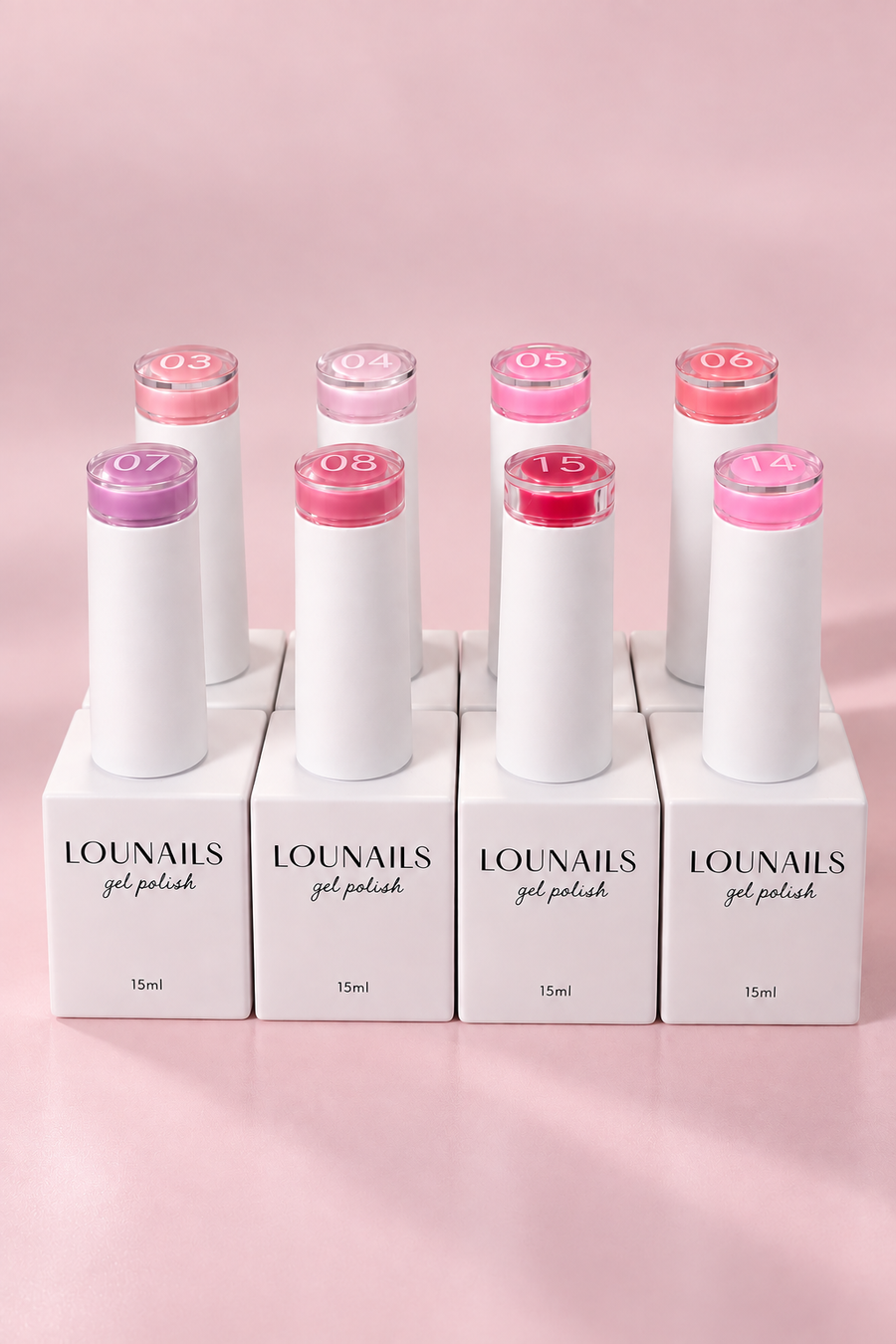 Pack Gel Polish Octobre Rose : 8 VSP Roses LOUNAILS