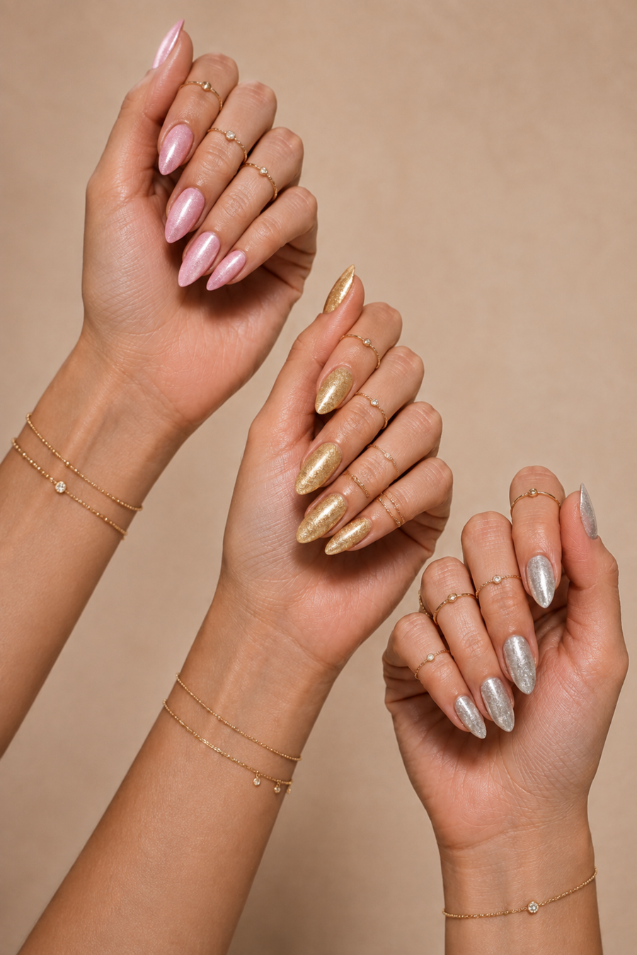 Kit Diamond Trio - 3 Gels Polish Pailletés