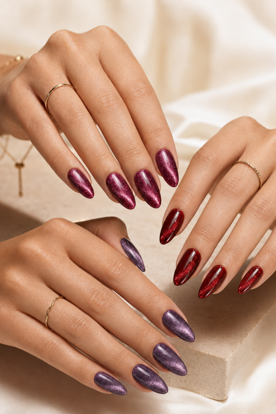 Kit Magnetic Glow - 3 Gels Polish Cat Eyes Magnétiques