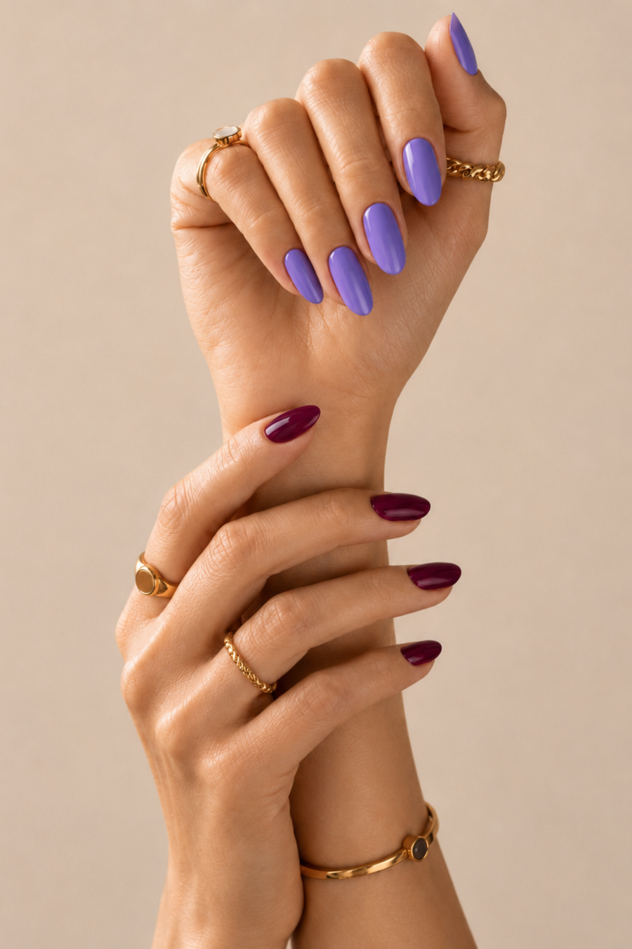 Kit Purple Duo - 2 Gels Polish Lilas & Lie-de-Vin