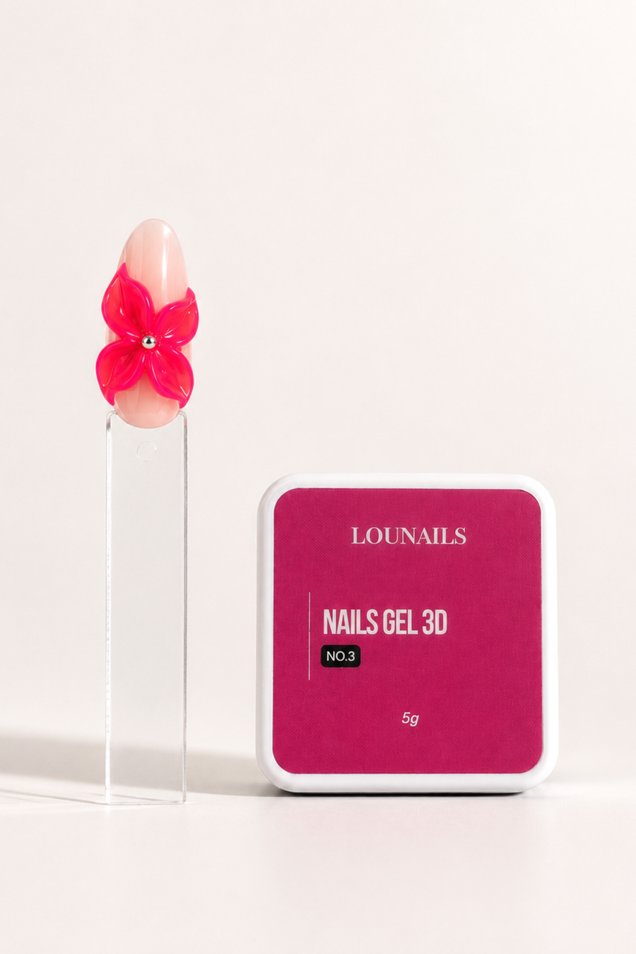 PÂTE 3D LOUNAILS 03 - ROSE FLUO