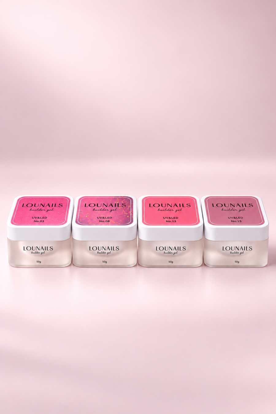 Pack Builder Gel Octobre Rose : 4 Builder Gel Roses Auto-Égalisants