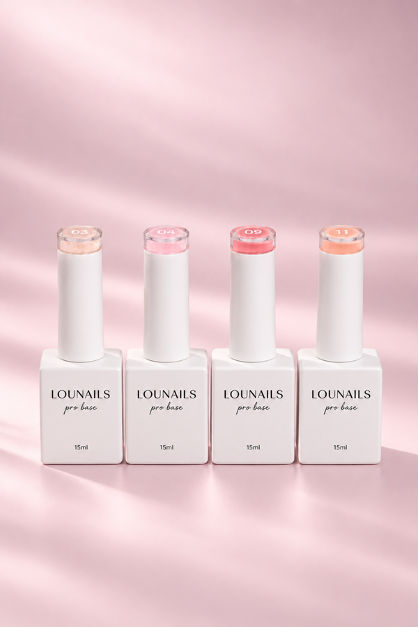 Pack Pro Base Octobre Rose : 4 Bases Teintées Roses