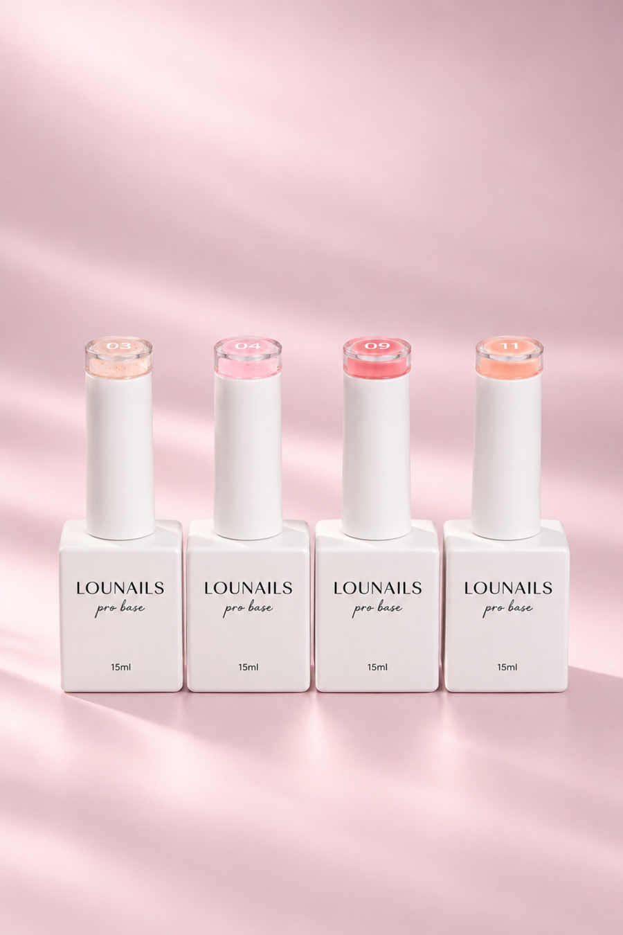Pack Pro Base Octobre Rose : 4 Bases Teintées Roses