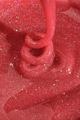 Texture builder gel 5 lounails autoégalisant rose à paillettes.