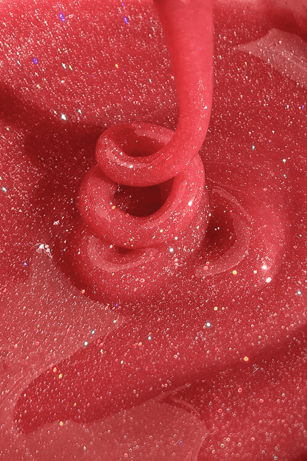 Texture builder gel 5 lounails autoégalisant rose à paillettes.