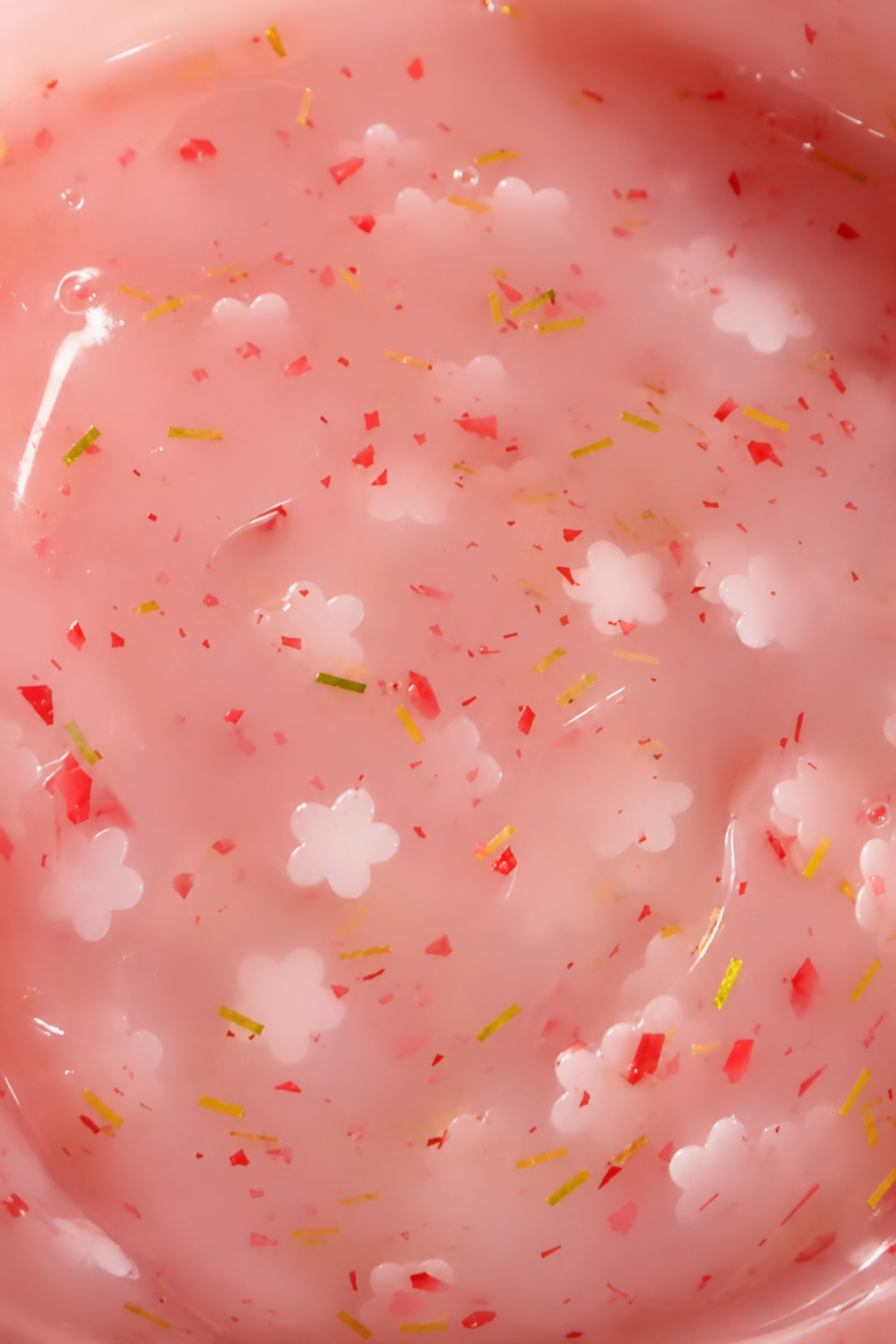 Builder gel n°26 LOUNAILS — texture rose avec incrustations de fleurs - gel autoégalisant