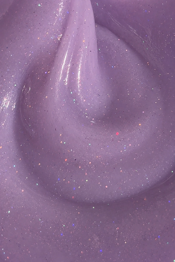 Texture builder gel 4 lounails. gel autoégalisant violet avec pailette